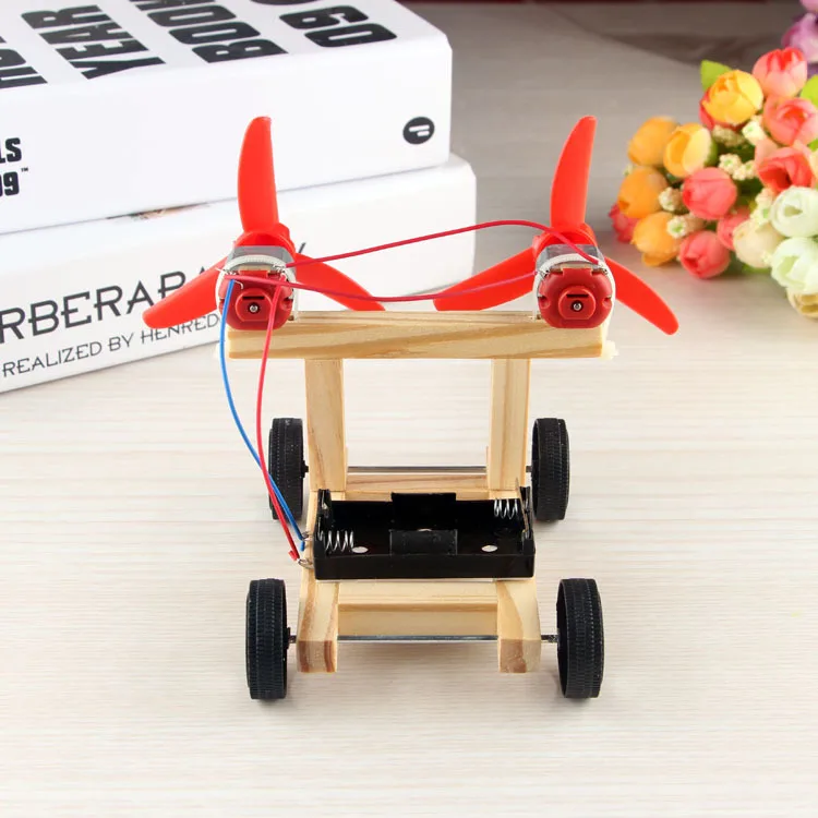 Bi-wing wind racing puzzle technology diy hand-assembled small production material package children's educational assembled toys |