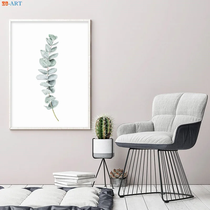 Ботанический настенный художественный принт эвкалипта листьев растений плакат