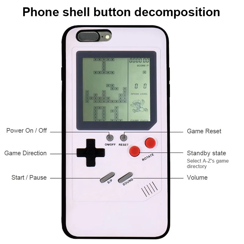 Консоль для Apple iphone 13 Pro Max чехол игры в ретро-стиле телефона Tetris Gameboy Mini |