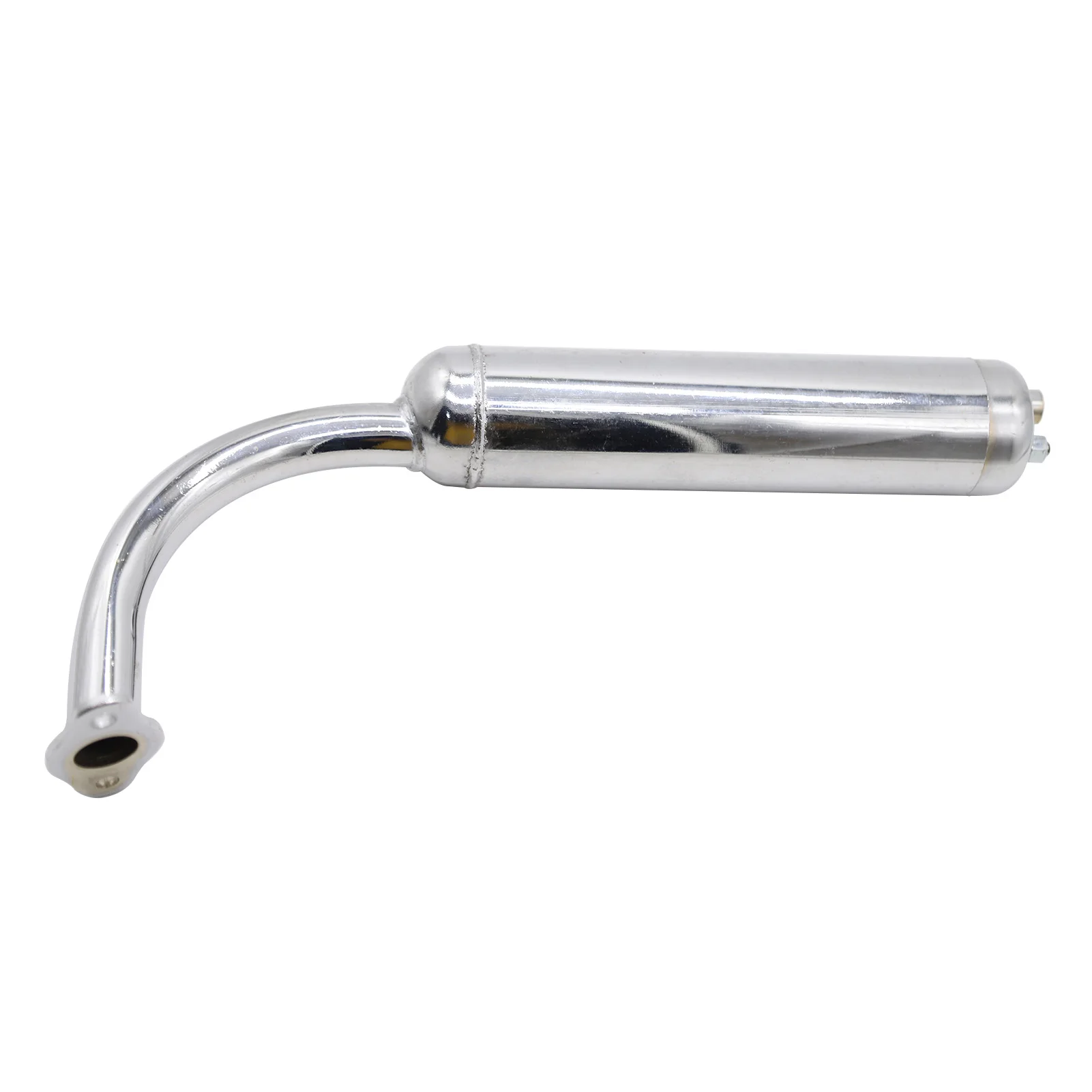 40 мм хромированный Серебряный Глушитель выхлопная труба для 49cc 50cc 60cc 66cc 80cc
