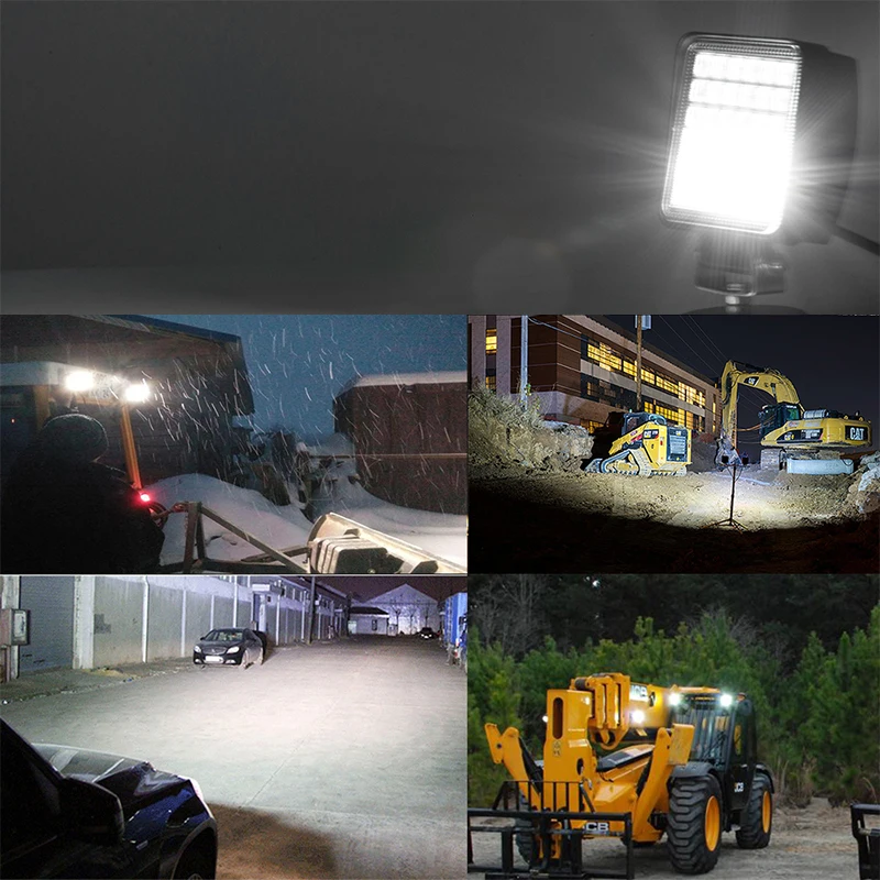 

CREK LED Tractor Lights 2PCS 5Inch 12900 LM 12V Flood Spot Beam Driving Lights Square LED Work Light For Offroad ATV Trucks Boat
