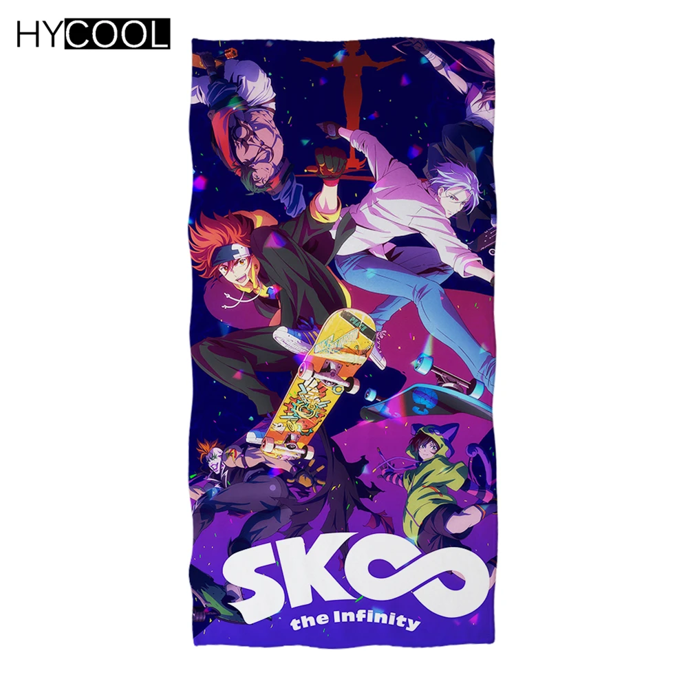 

Пляжное полотенце s SK8 с мультяшным аниме Принтом Бесконечности быстросохнущее морское полотенце из микрофибры Мочалка для лица плавательн...