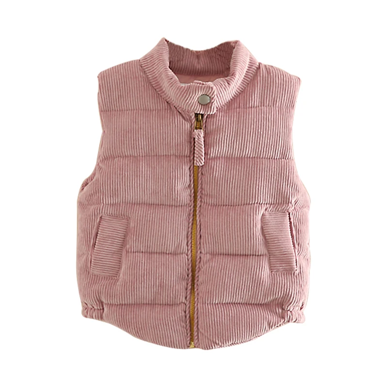 

2020 Winter Girl Warm Vests Kids Vest for Girls Sleeveless Jacket Children Clothes Baby Thick Outerwear Cotton Letter Waistcoat