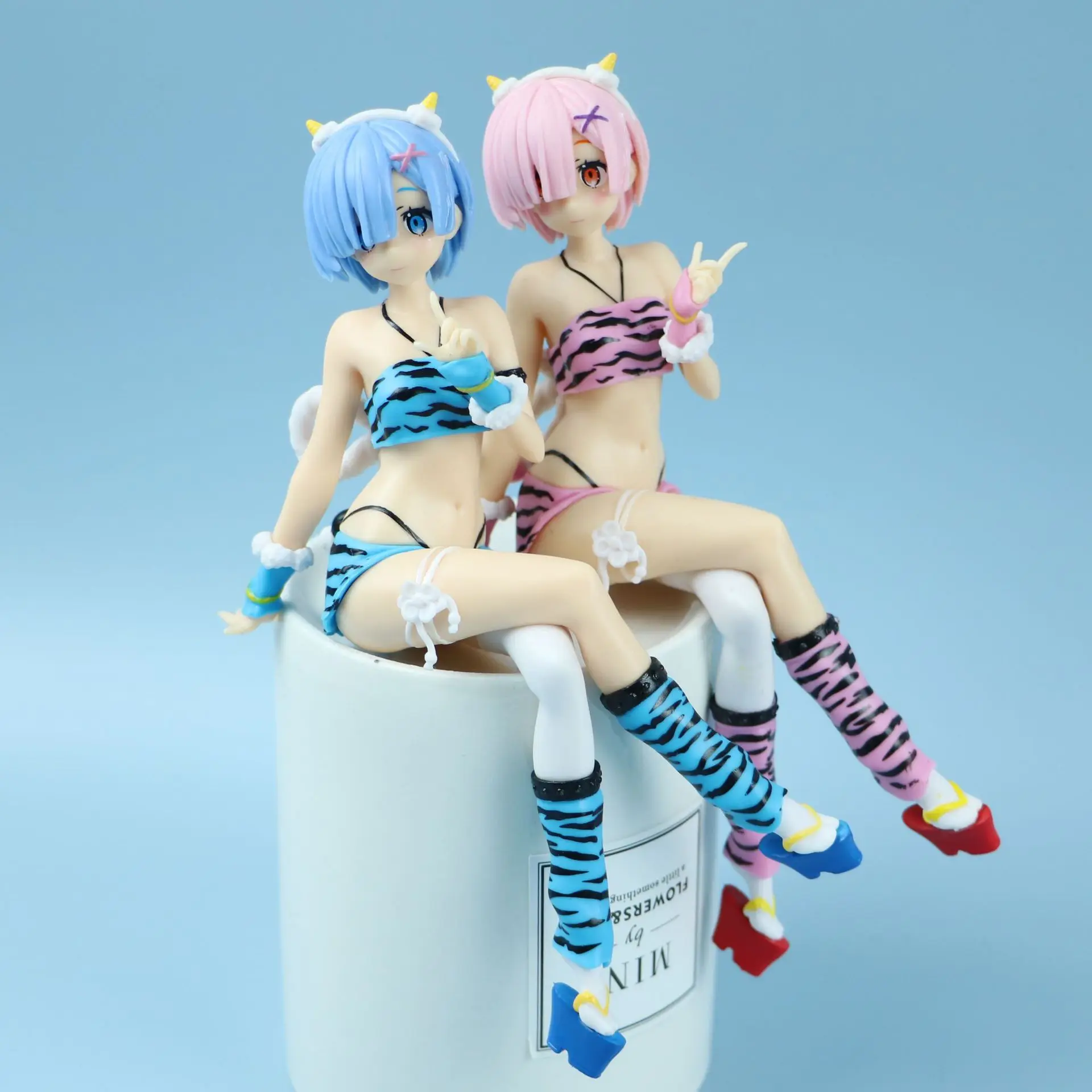 

RE ZERO Life Anime Action Figure Toy RAM REM Sitting Posture PVC Anime Collection Model Toys Gift