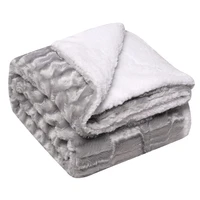 simmis luxury flannel sherpa throw fleece blanket