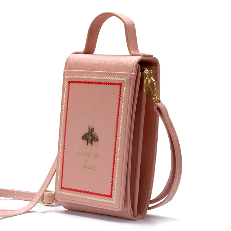 Модная сумка через плечо для телефона симпатичный кошелек с Пчелой большие