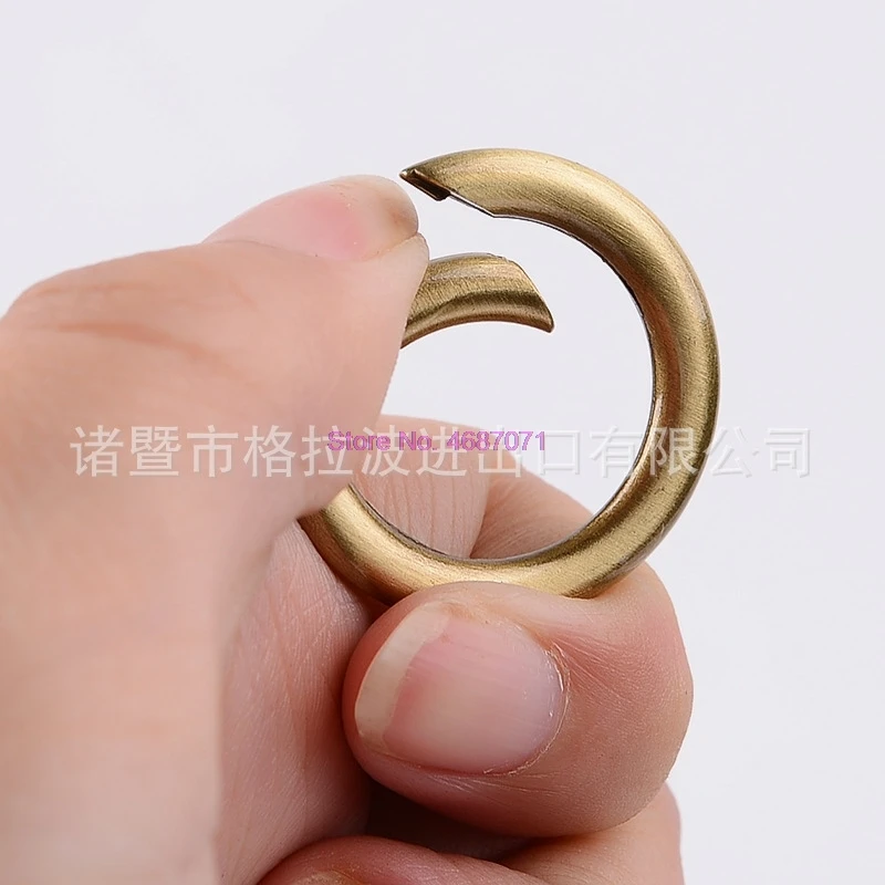 От DHL 2000 шт пружинный ворот уплотнительное кольцо открывающийся брелок кожаная