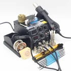 Паяльная станция GORDAK 868D 2 в 1, паяльная станция с термофеном и электрическим паяльником для сварки и ремонта