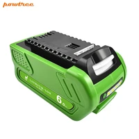 powtree 40v 6 0ah rechargeable battery for greenworks 29462 29472 29282 g max gmax replacement lawn mower power tools batteries