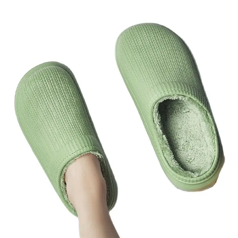 Winter Women Sandals 2021 Women Hot Slippers Solid Plush Warm Clogs Indoor Outdoor Sandals Slippers Walking Shoes