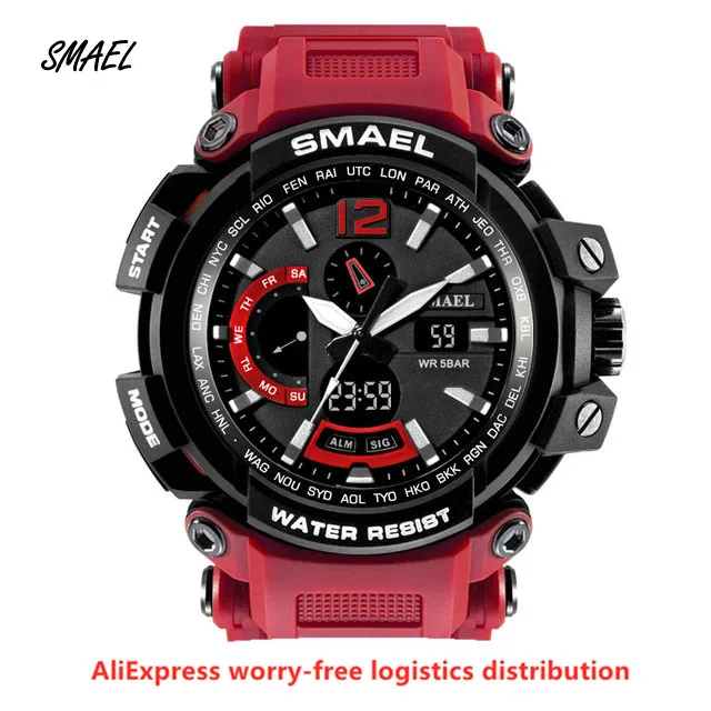 

SMAEL Top Brand Luxury Sport Watch Men Digital Watches 5Bar Waterproof Military Dual Display Wristwatches Relogio Masculino 1702