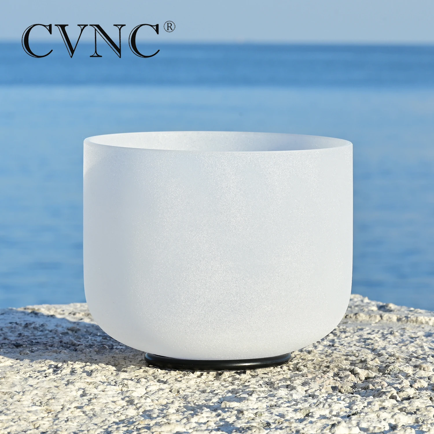 CVNC 8 cal matowe kwarcowy kryształ czakry misa dźwiękowa C/D/E/F/G/A/B uwaga do medytacji uzdrawiania dźwięku + gumowy kij wliczony w cenę