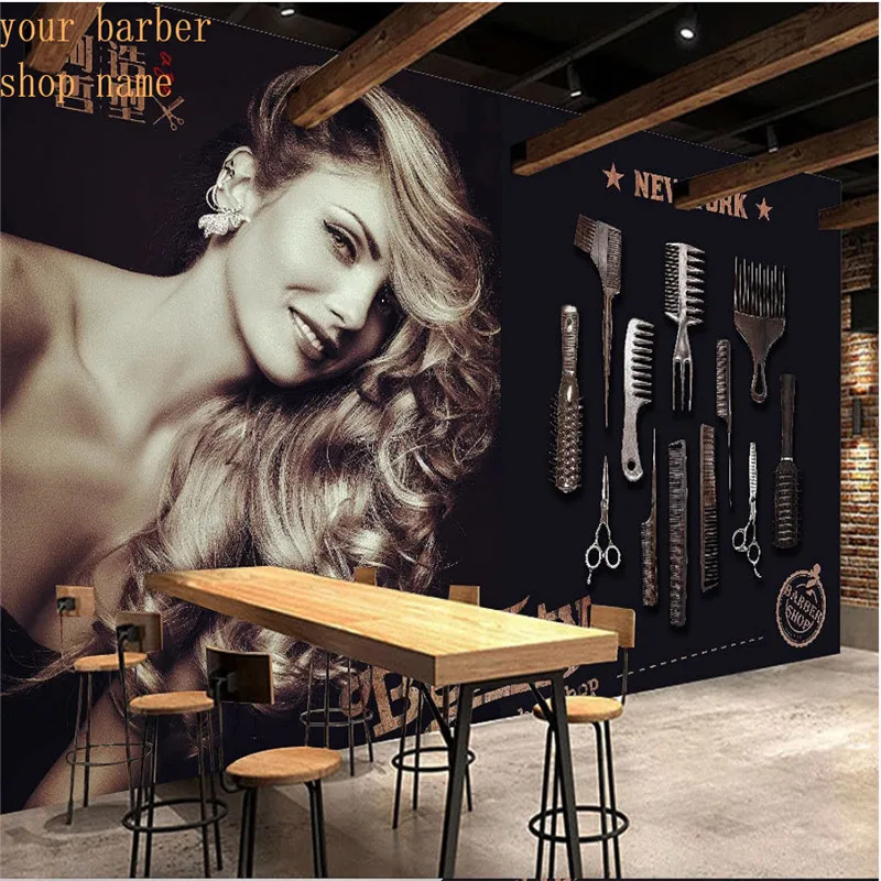 Пользовательские размеры текстовый логотип Парикмахерская Салон красоты