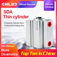 chled pneumatic cylinder sda type 1216202532405063mm bore 5101520253035404550mm stroke pneumatic air cylinder