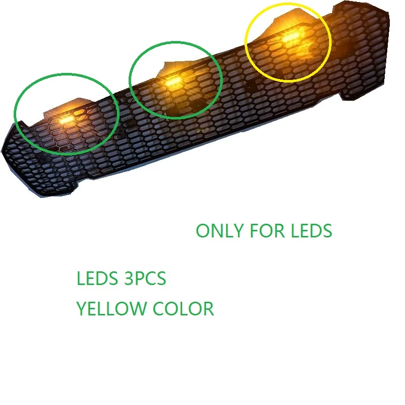 

Автоаксессуары, светодиодные светодиоды для Ranger T7 T6 xl xlt, решетки для дикой дорожки, авторешетка, светодиодные, желтый цвет, 3 шт.