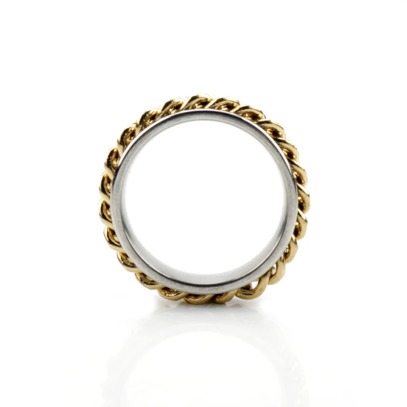 Красочные цепи Spinner кольцо для Мужская обувь 3 цветов в наличии стиле хип-хоп панк