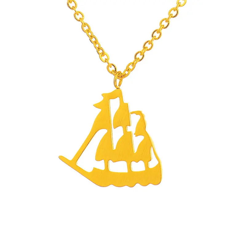 

Chic Sailboat Necklace Women 2020 Pendant Collier Trendy Collares Glamour Jewellery Retro Punk Choker Big Sale Gift For Friend
