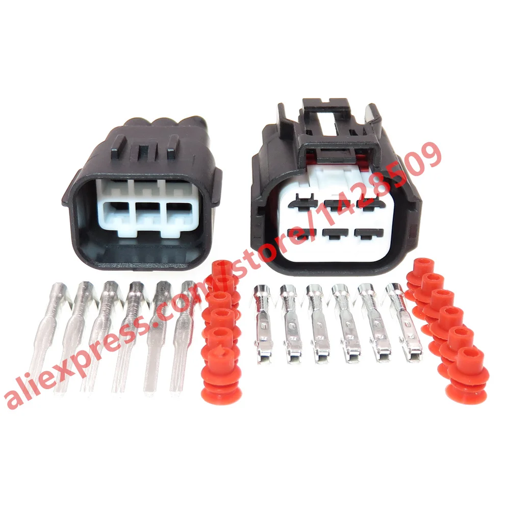 

5 Sets 6 Pin Car Wiring Harness Connector 6189-7535 6189-7534 2 Series Automotive Waterproof Male Female Socket