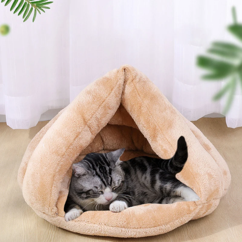 

Soft Polar Fleece Dog Beds Winter Warm Pet Heated Mat Small Dog Puppy Kennel House for Cats Sleeping Bag Nest Cave Bed