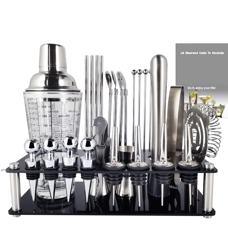 Набор бостонских коктейльных шейкеров с акриловой основой 30 шт.|Шейкеры для