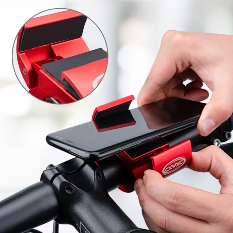 

Invisible Cycling Phone Holder Aluminum Alloy Portable Ring Folding Phone Bracket for 4-6.7 inch Smartphone Bicycle Mobile Stand