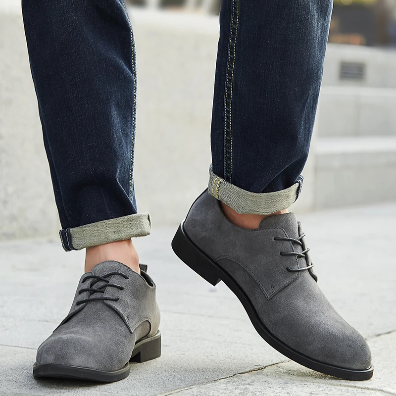 Мужская обувь Обувь из коровьей замши Брендовая модная деловая повседневная