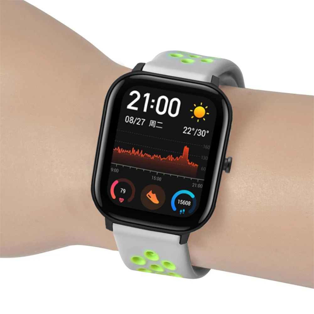 Проветриваемый спортивный мягкий браслет на запястье для Huami Amazfit GTS, браслет на запястье, аксессуары для умных часов, сменный ремешок для умных часов