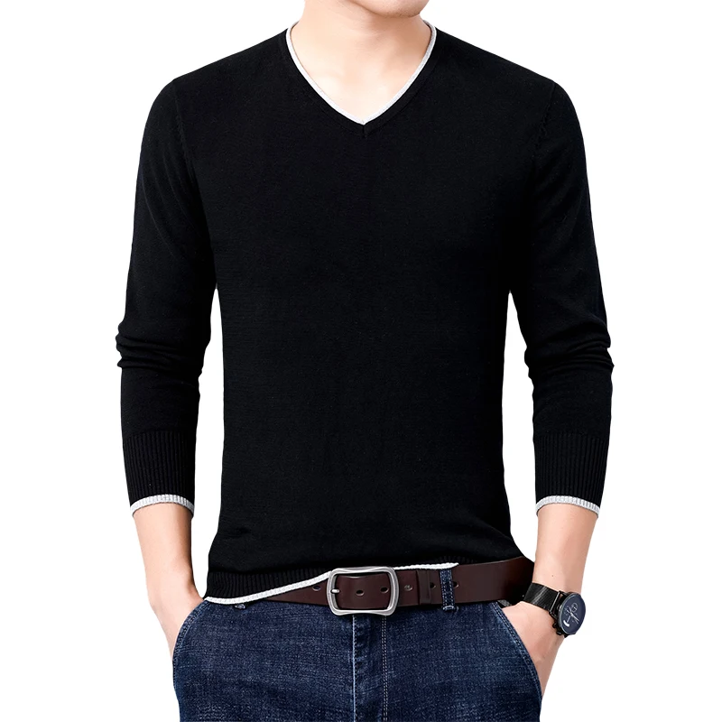

Men Sweater V-Neck 2021 New Arrival Autumn And Winter Korean Style Thin Cotton Male Knitted Pullover Sweater Hot Sale M06