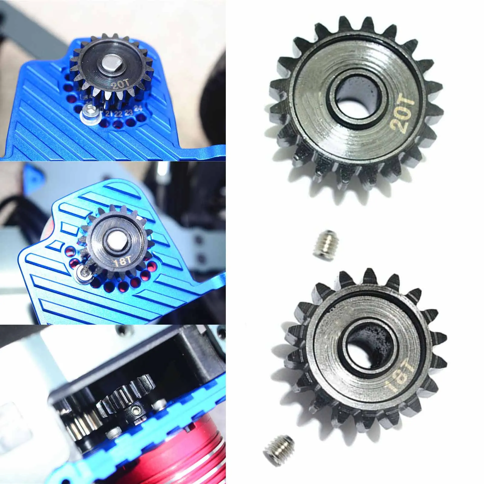 

Steel 18T /20T MOTOR GEAR - FOR 1/6 LOSI SUPER BAJA REY 4WD TRUCK RTR 9320977