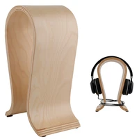 headset stand holder wooden u shape desk shelf rack hanger stand headphones stands storage brackets home storage organization
