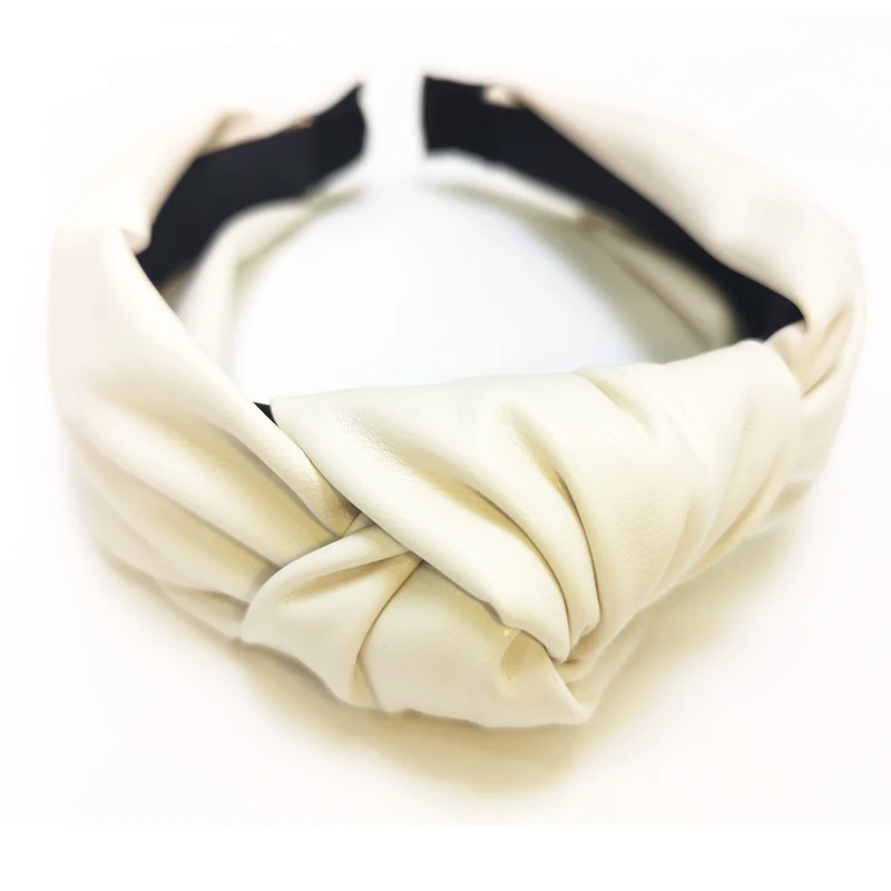 

Single White knotted bow headbands for women solid hairbands moda hoops for wedding hair band for girls headdress women party