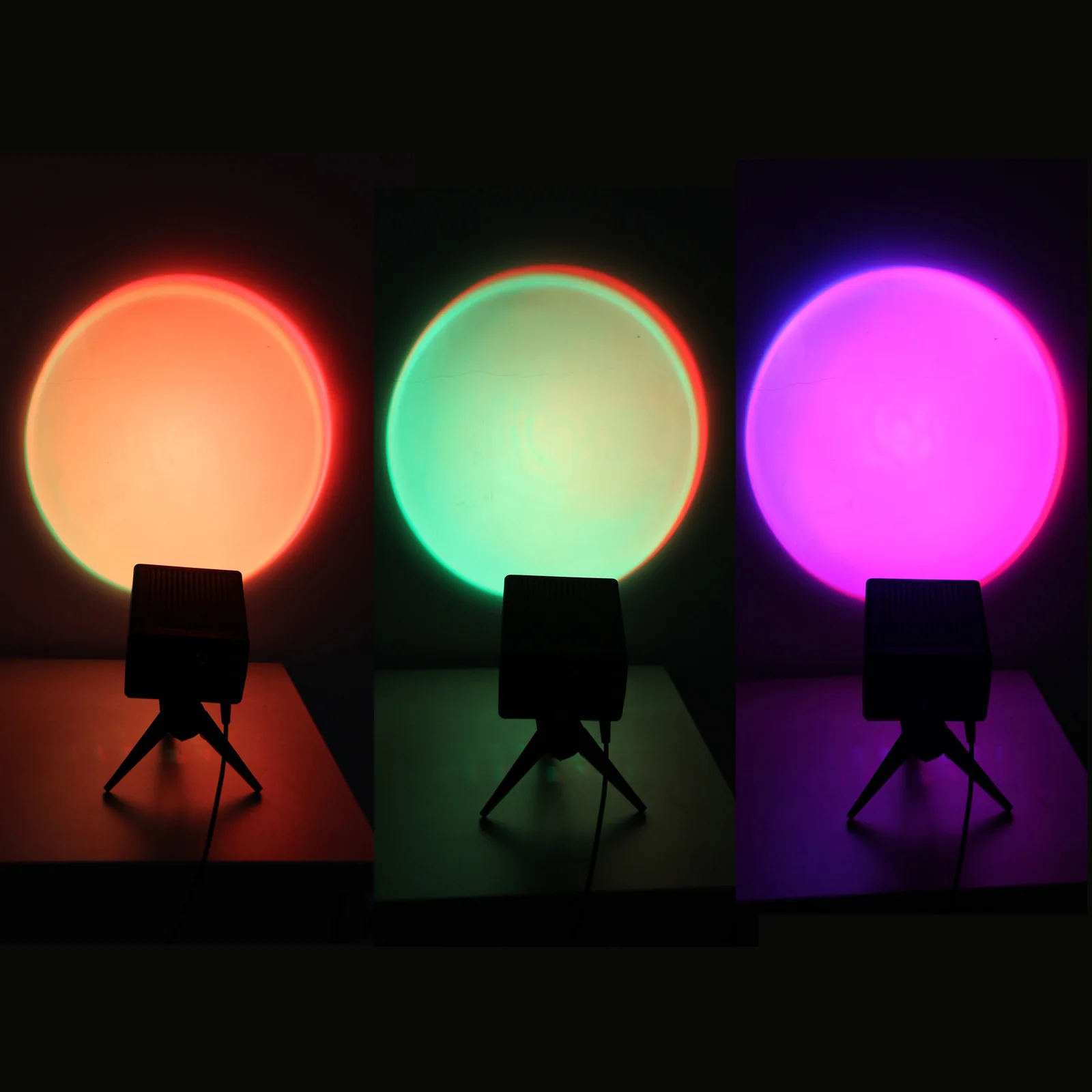 

2021 Sunset Sun Never Sets Rainbow Projection Lamp Creative Night Light Net Celebrity Live Broadcast Background Atmosphere Light