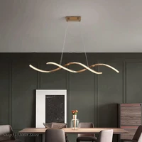modern led pendant lights for nordic dining kitchen hanging lamp room bar home decor fixtures goldchrome plate length90110cm