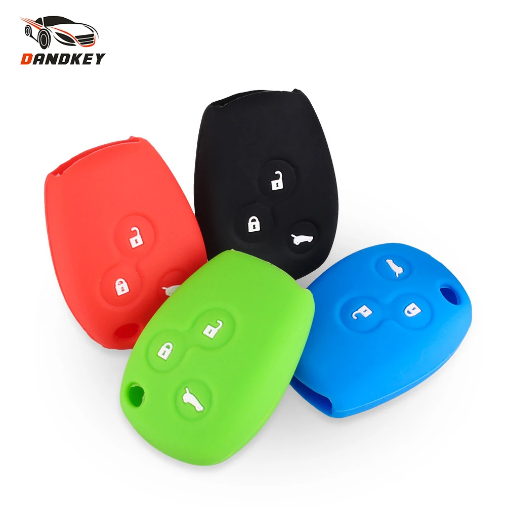DANDKEY 3 кнопки силиконовый чехол для ключей подходит для RENAULT trafc Master Kangoo Clio DACIA Logan Sandero пульт дистанционного управления