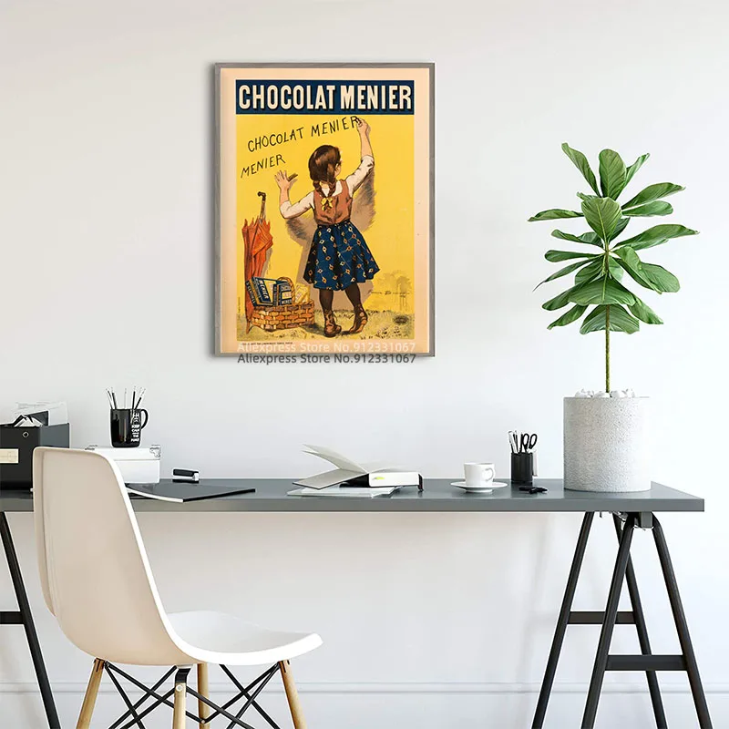 Художественная новая реклама 1800s шоколадный постер Настенный декор холст