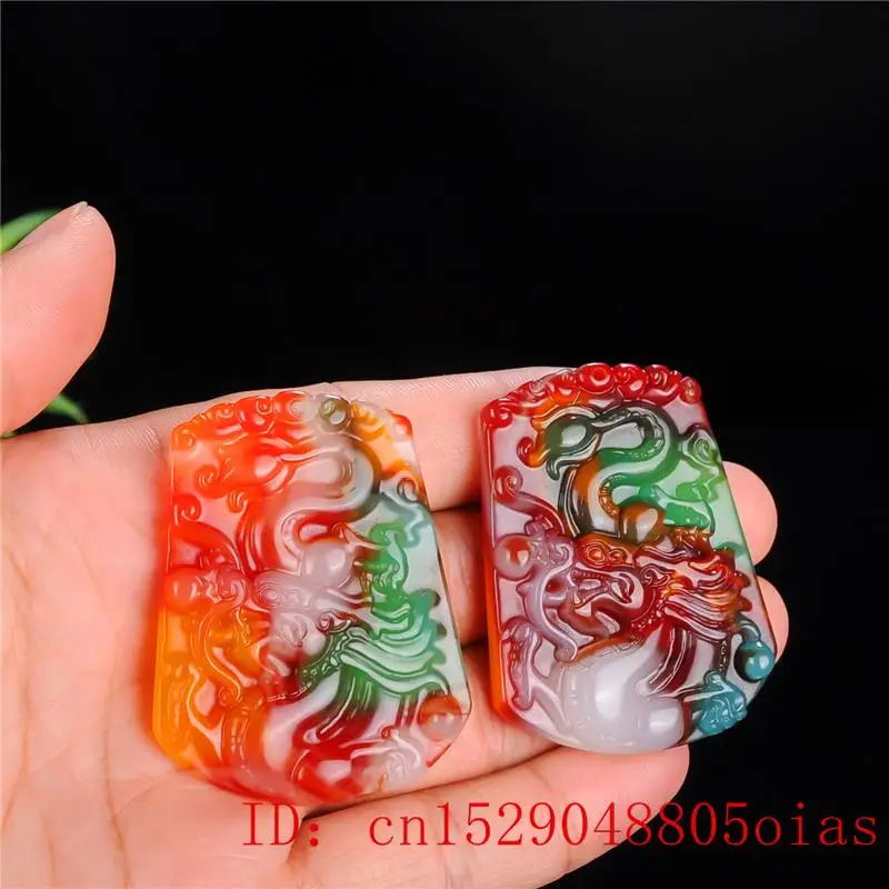 1 шт. натуральный цвет Нефритовый камень кулон дракона Китайский жадеит