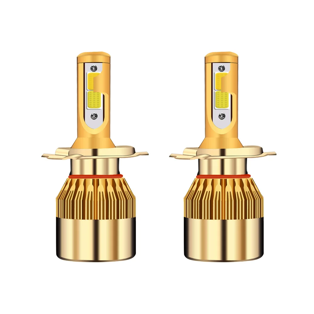 

Double color LED headlamps 9005 H3 H4 yellow and double light car modification and bald head lamp, h3 9005 h4