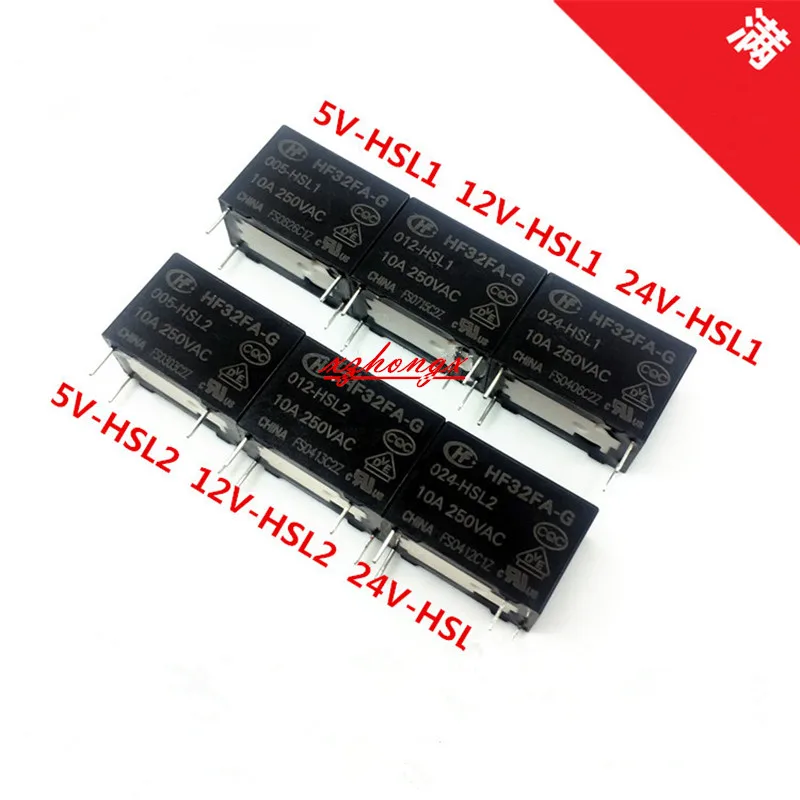 Реле флейта 005 012 024-HSL1 HSL2 4-pin 10A открытая флейта