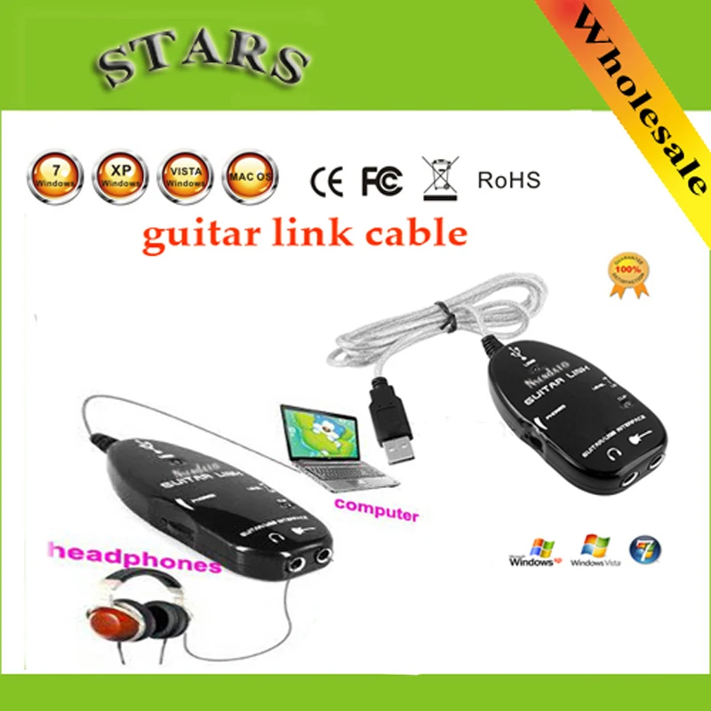 USB 2 0 кабель для подключения гитарного интерфейса адаптер записи музыки на ПК|record