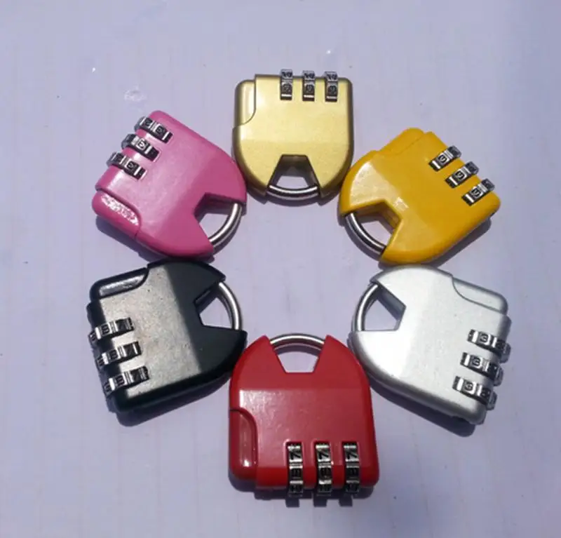

1Pcs 3 Digit Combination Lock Padlock Number Lock For Suitcases Luggage Handbag Bag Random Color