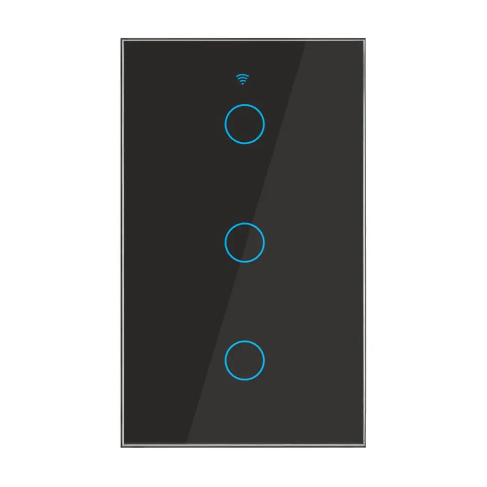 

Smart Wifi Wall Light US Switch 120 Type With Border 1/2/3 Gang 433 RF/APP/Touch Control Works With Google Home and Alexa