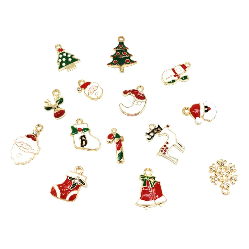 Милые Chritmas кулоны Рождественская елка/Снеговик/Санта Клаус/Луна Форма Подвески
