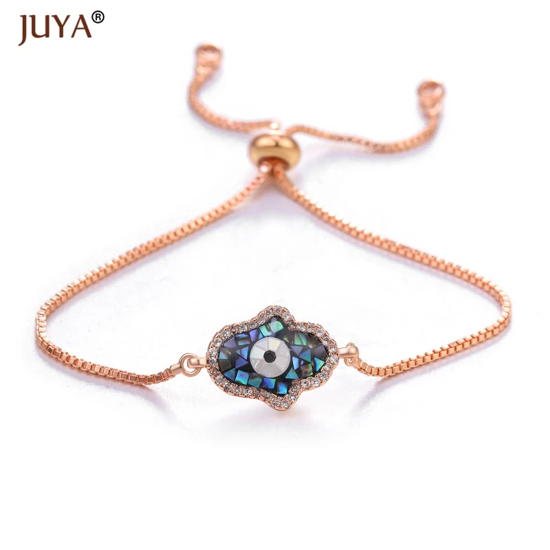 rose gold Трендовые браслеты сглаза поставки синий турецкий глаз браслет Хамса для мужчин и женщин пара ювелирных изделий подарок на удачу - Окраска металла: rose gold