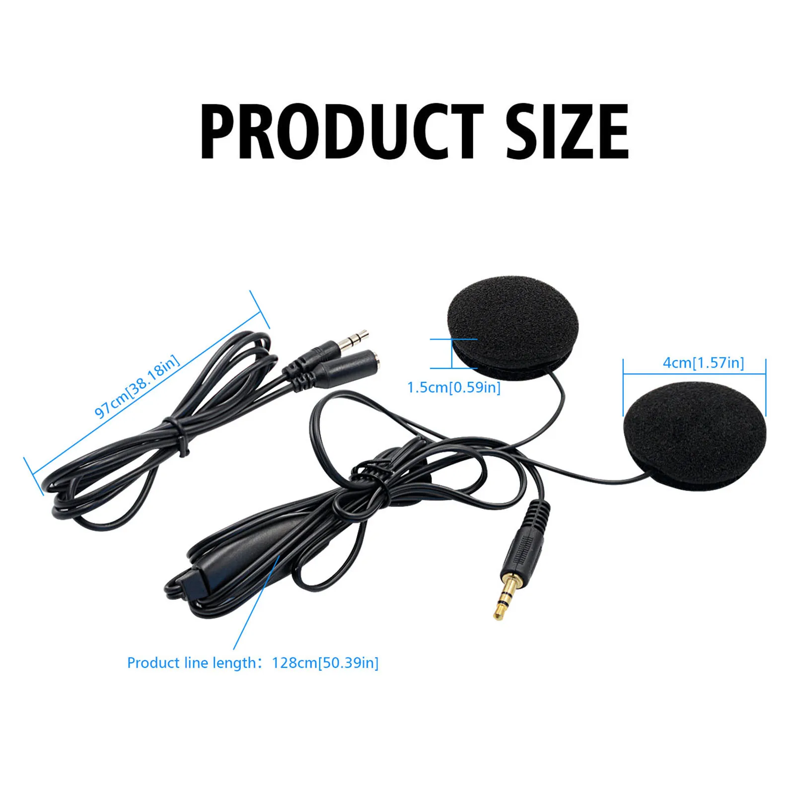 

Hands-free Motorcycle Helmet Headset Interphone Speakers Motorbike Headphone Music Stereo Earphone for CD walkman mobile phone