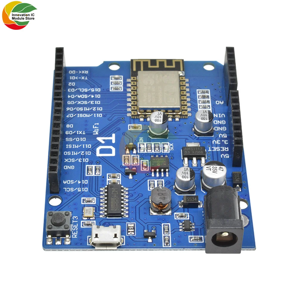 Ziqqucu WeMos D1 WI FI UNO R3 макетная плата на основе ESP8266 ESP 12E 12 Беспроводной модуль для Arduino