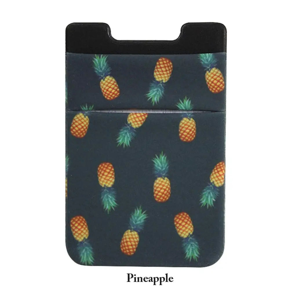 Pineapple 88x58 мм окружающей среды стикер бумажник чехол для телефона сумка держатель кредитной карты карманный стикер для сотового телефона женщин мужчин 5 цветов - Цвет: Pineapple