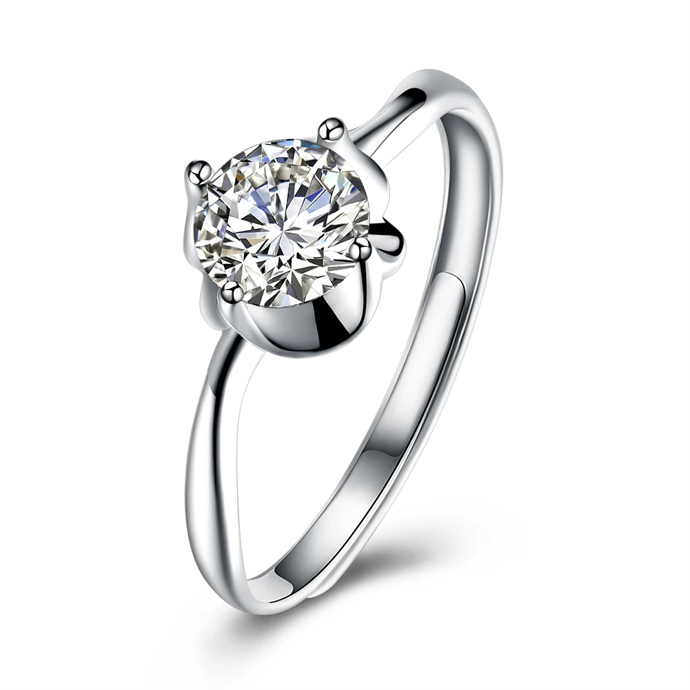 

ZEMIOR 925 пробы Серебряные кольца для Для женщин Регулируемый творческие Циркон Мозаика кольцо Юбилей простой подарок ювелирных изделий горяч...