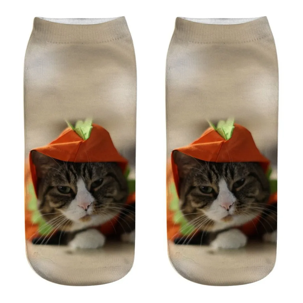 Женские носки с объемным рисунком Новинка Забавные короткие изображением