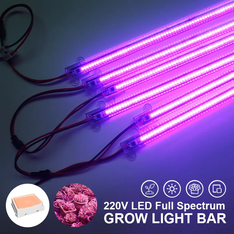 

LED Grow Light Full Spectrum Hydroponic Phytolamp High PPFD 220V 50cm 30cm LED Bar Lamp for Grow Tent Greenhouse Indoor Flowers