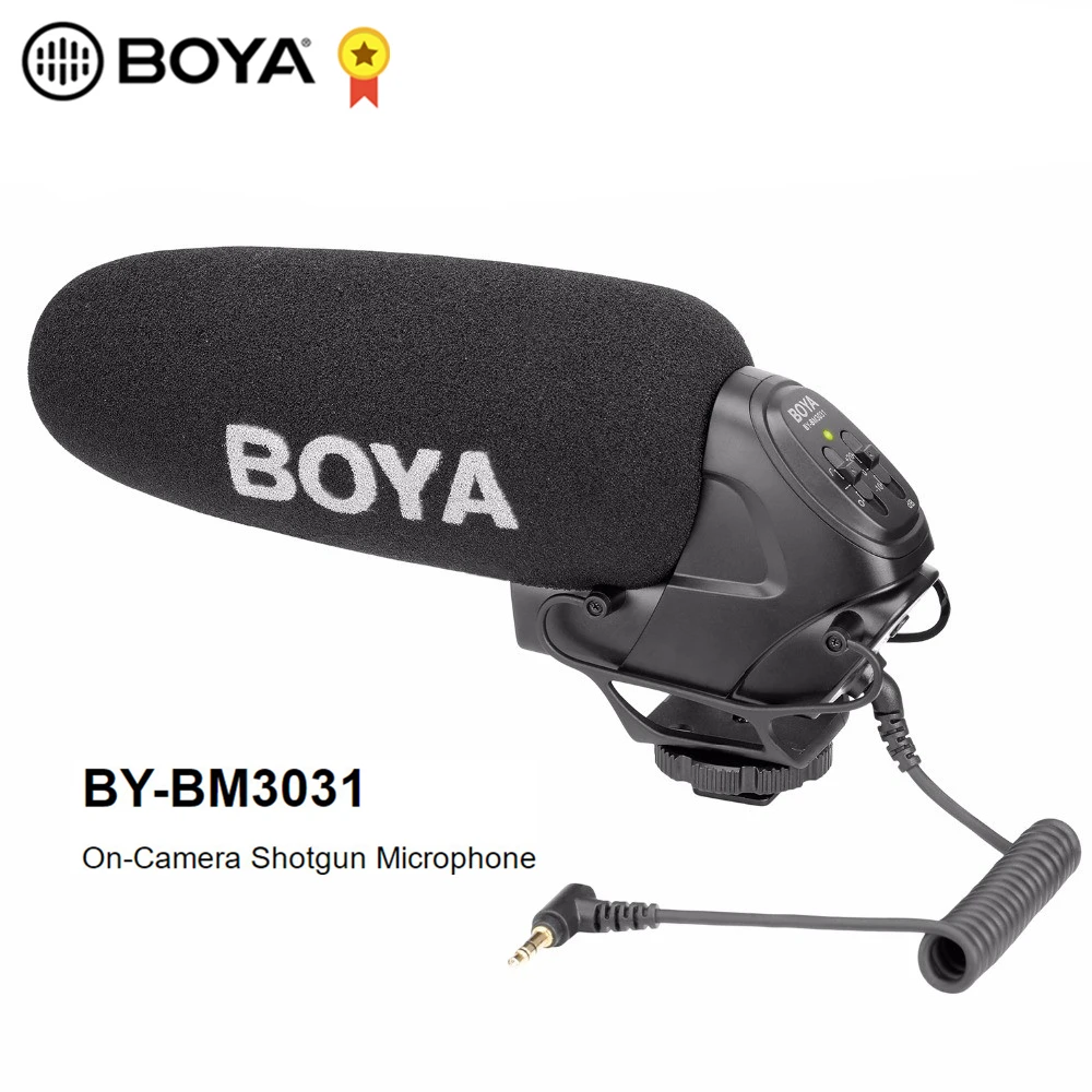 BOYA BY BM3031 накамерный микрофон для Canon EOS Nikon Pentax Panasonic DSLR видеокамера аудио рекордер
